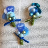 Shades of Blue Guitar Pick Boutonniere