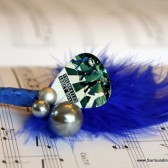 The Beatles Blue Feather Boutonniere