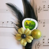 Yellow Flower Beatles Guitar Pick Boutonniere