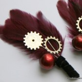 Red Gear and Sprocket Boutonniere