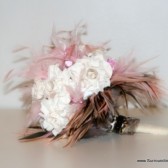 Black, Pink and White Paper Flower Bouquet and Leopard Accents