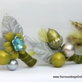 Green and Silver Boutonniere