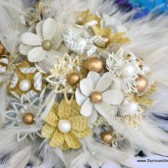 White, Cream, Ivory and Gold Paper Flower Bouquet
