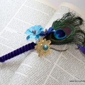 Custom Peacock Feather Guest Book Pen