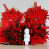 Red and Brown Feather Bouquet