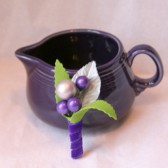 Purple and Green Beaded Boutonniere