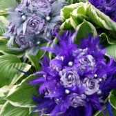 Royal Purple and Grey Paper Flower Bouquet