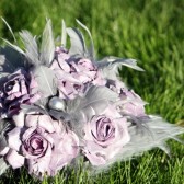 Lilac and Grey Paper Flower Bouquet