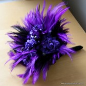 Royal Purple and Black Feather Bouquet