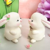 Bunny wedding cake toppers - customized