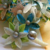 Aqua and Apple Map and Atlas Boutonniere