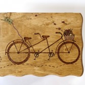 Bike Lover's Woodburned Tandem