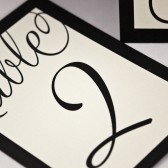 Elegant Script Table Number