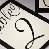 Elegant Script Table Number