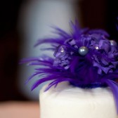Purple Feather Cake Topper