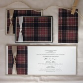 Plaid Wedding Invitation Suite