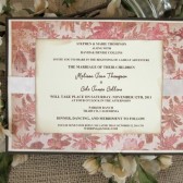 Red Ivory Wedding Invitation Rustic