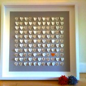 3D Hearts Wedding Guest Book