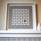 3d Wedding Hearts Guest Book