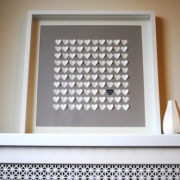 3d Wedding Hearts Guest Book