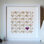 Bridesmaid Gift 3D Song Heart Art