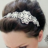 SALE Beautiful and Trendy / High End /Bridal Head Piece/ Swarovski Rhinestones Headband by Mauve Binchely