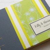 Gray and Lime Wedding Guest Book