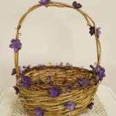 Flower Girl Basket with purple details