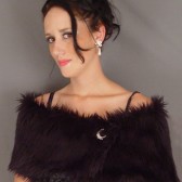 Black Wrap Faux Fur