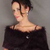 Black Wrap Faux Fur
