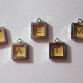 Square Matching Bridesmaid Bouquet Charms