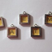 Square Matching Bridesmaid Bouquet Charms