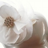 White Vintage Flower Fascinator