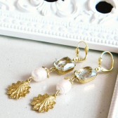 Vintage German Rhinestone and Pearl Earrings