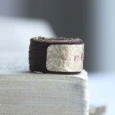 Men's Leather And Brass Ring