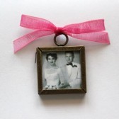 Square Double Sided Photo Frame Charm