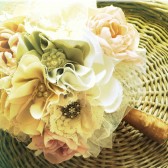 Vintage fabric bridal bouquet