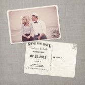 Cadence - Vintage Save the Date Postcard