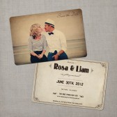 Rosa - Vintage Save the Date Card