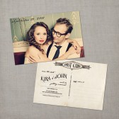 Kira - Vintage Save the Date Postcard