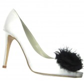 Black chiffon shoe clips