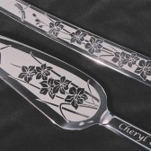 Orchid Wedding Cake Server Set