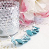 Turquoise Boho Chic Hoop Earrings
