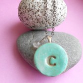 bridesmaid initial necklace