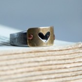 I Heart Antique Barn Nail Rings