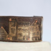 Our Town Etched Brass Bracelet