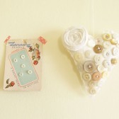 Repurposed Vintage Linen Heart Ornament