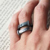 Antique Barn Nail Ring with Topaz