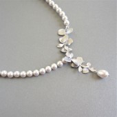 pearl and orchid necklace