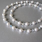 Pearl and crystal necklace